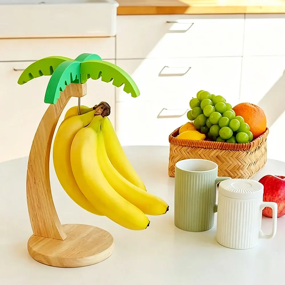 Kitchen Gadgets Holder - Wooden Banana Holder Stand Keep Banana