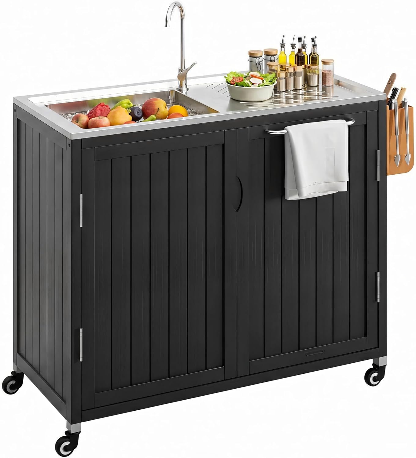 Kitchen Gadgets Organizer - Outdoor Kitchen Island with 304 Stainless