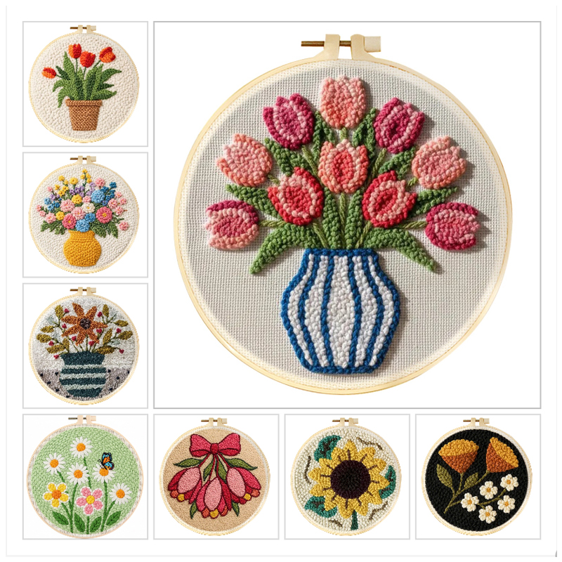Kitchen Gadgets Crossword - GATYZTORY Punch Needle Embroidery Kit 20x20cm