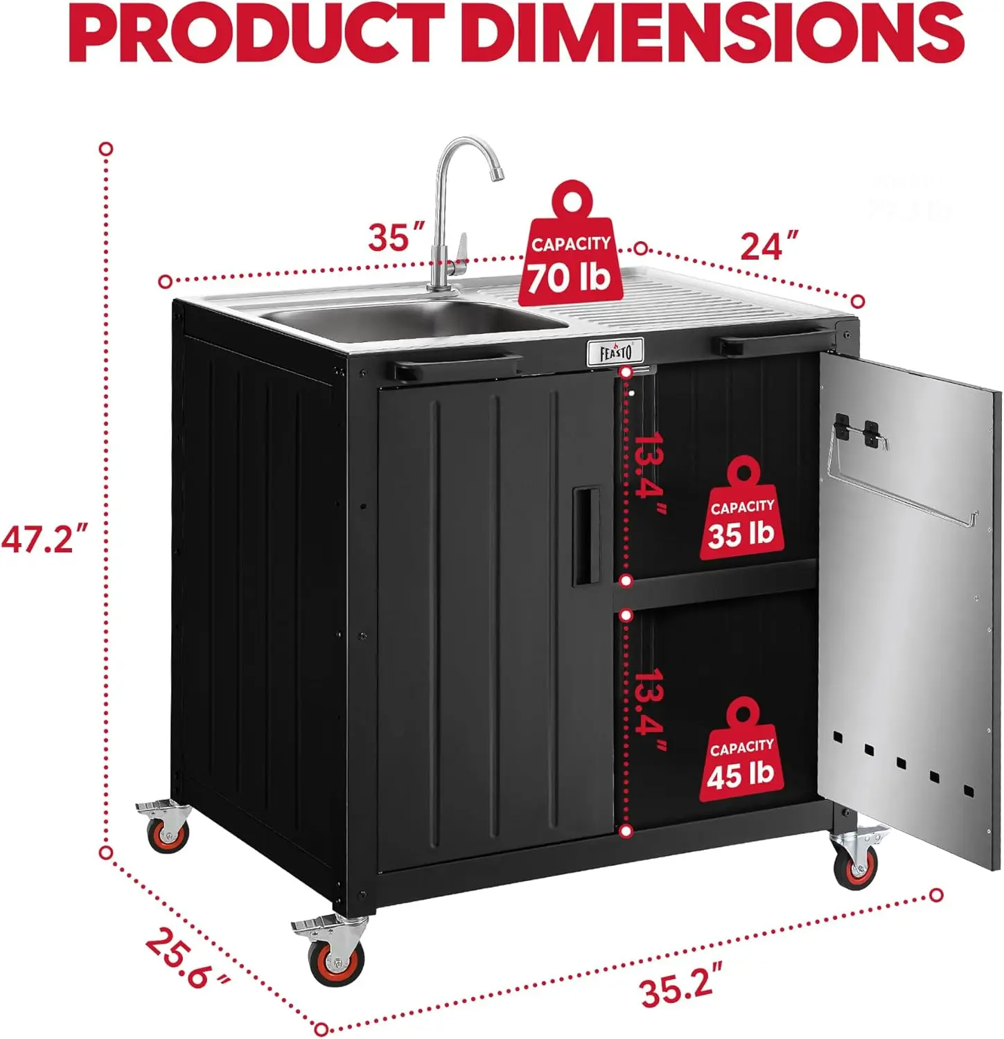Outdoor Kitchen Island with St - Kitchen Gadgets Organizer avis et prix