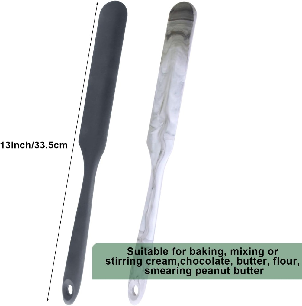 2 Pcs 13 Inch Silicone Jar Spa - Silicone Spatula Set avis et prix