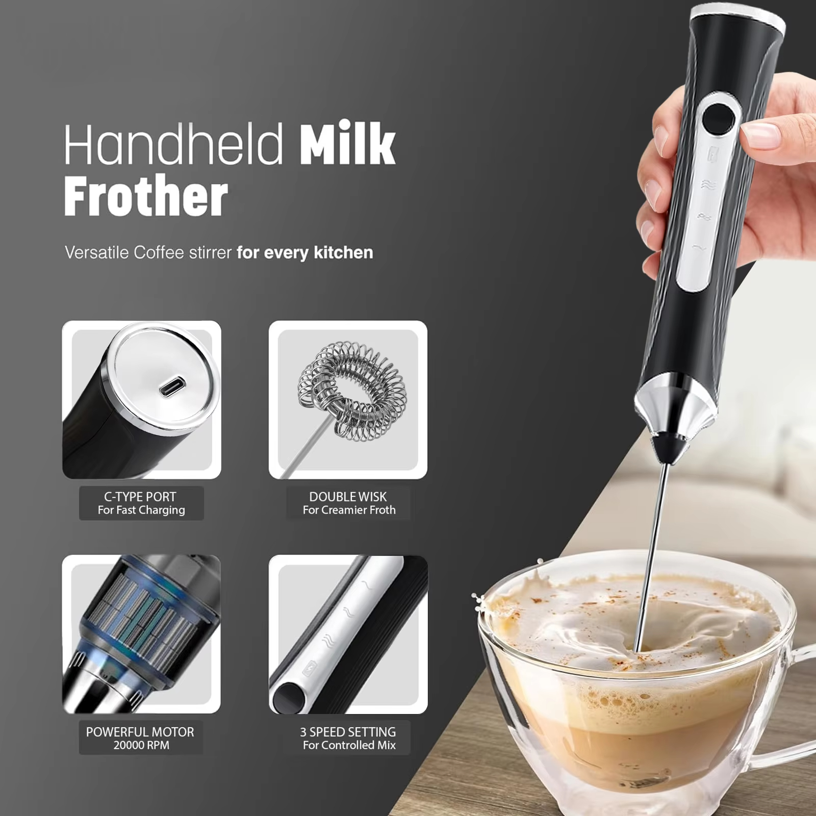 Electric milk frother, milk co - Kitchen Gadgets Electric avis et prix