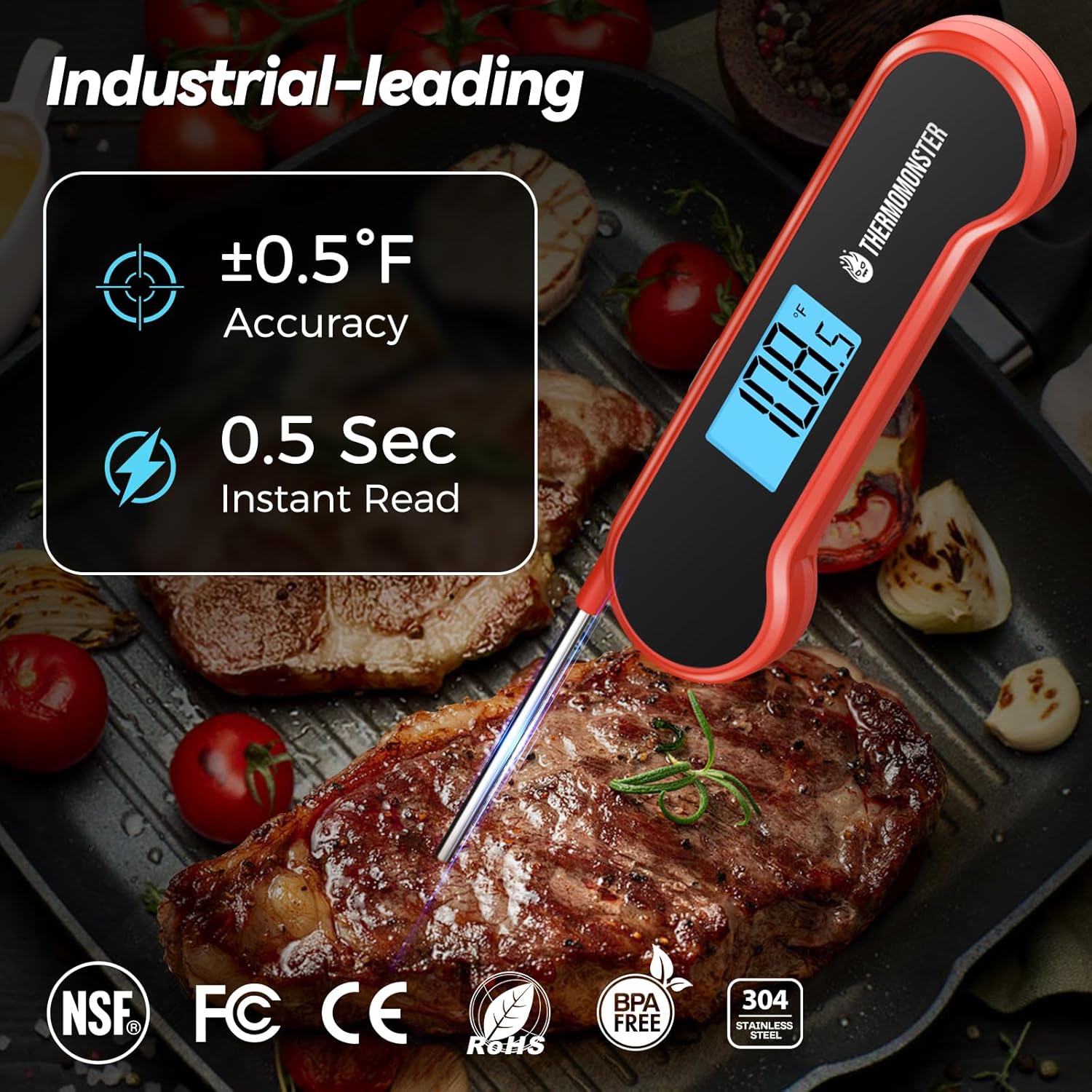 0.5 Sec Instant Read Meat Ther - Kitchen Gadgets Essential avis et prix