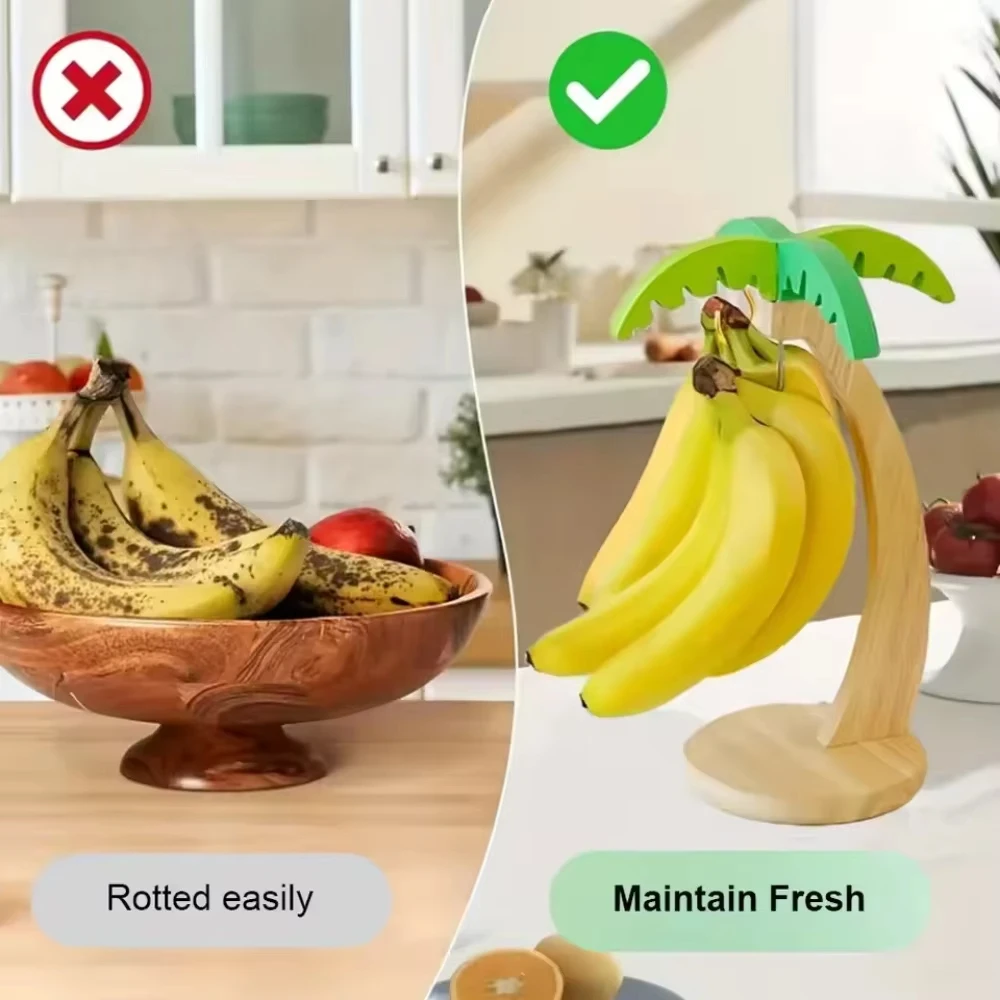 Wooden Banana Holder Stand Kee - Kitchen Gadgets Holder avis et prix