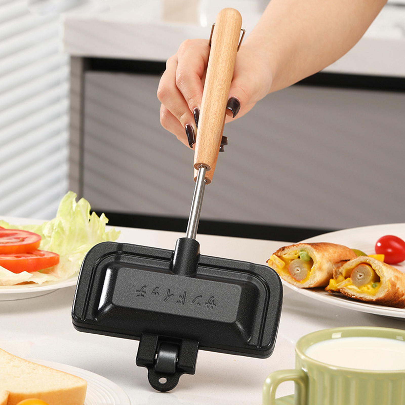 Cast Iron Sandwich Maker with  - Breakfast Sandwich Maker avis et prix