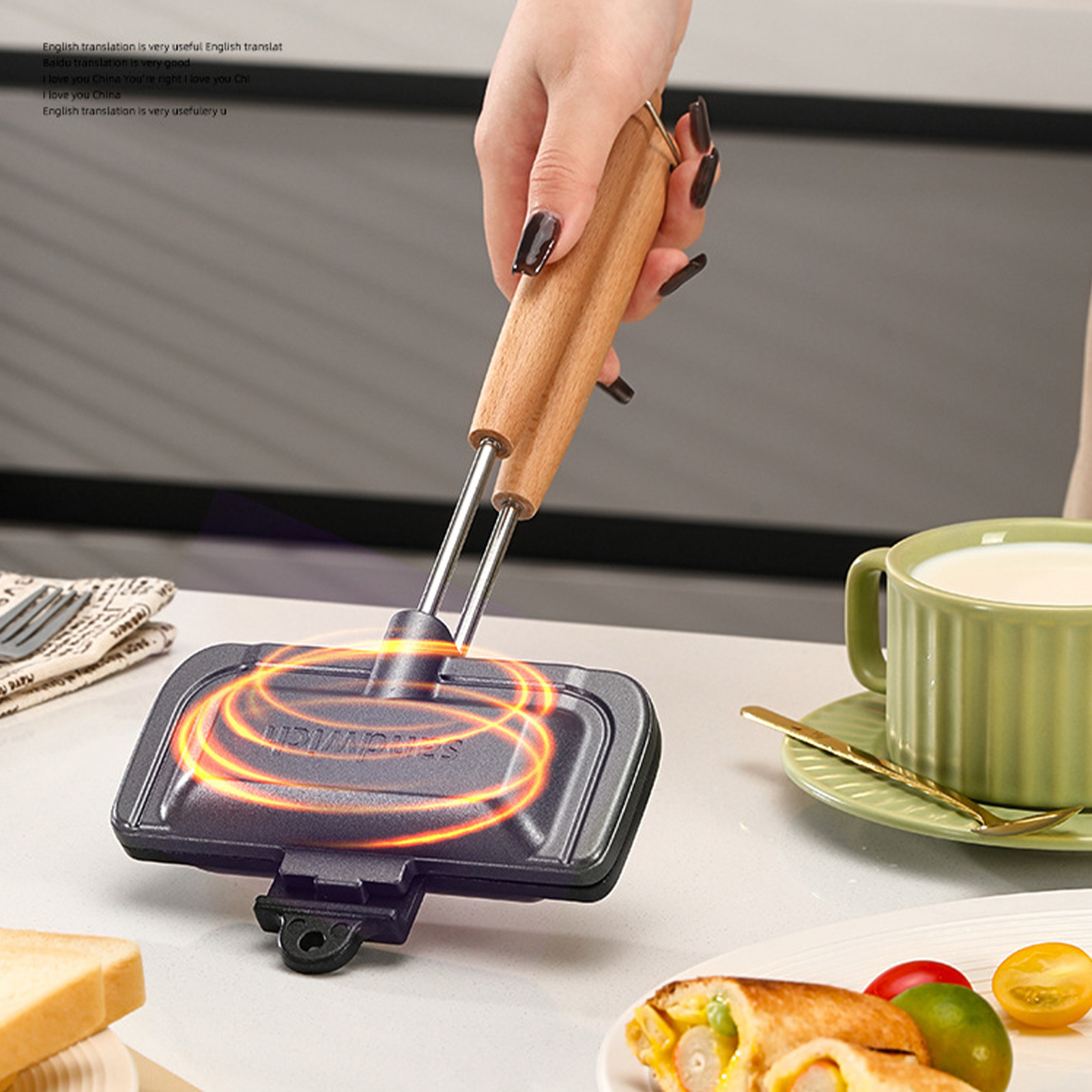 Cast Iron Sandwich Maker with  - Breakfast Sandwich Maker avis et prix