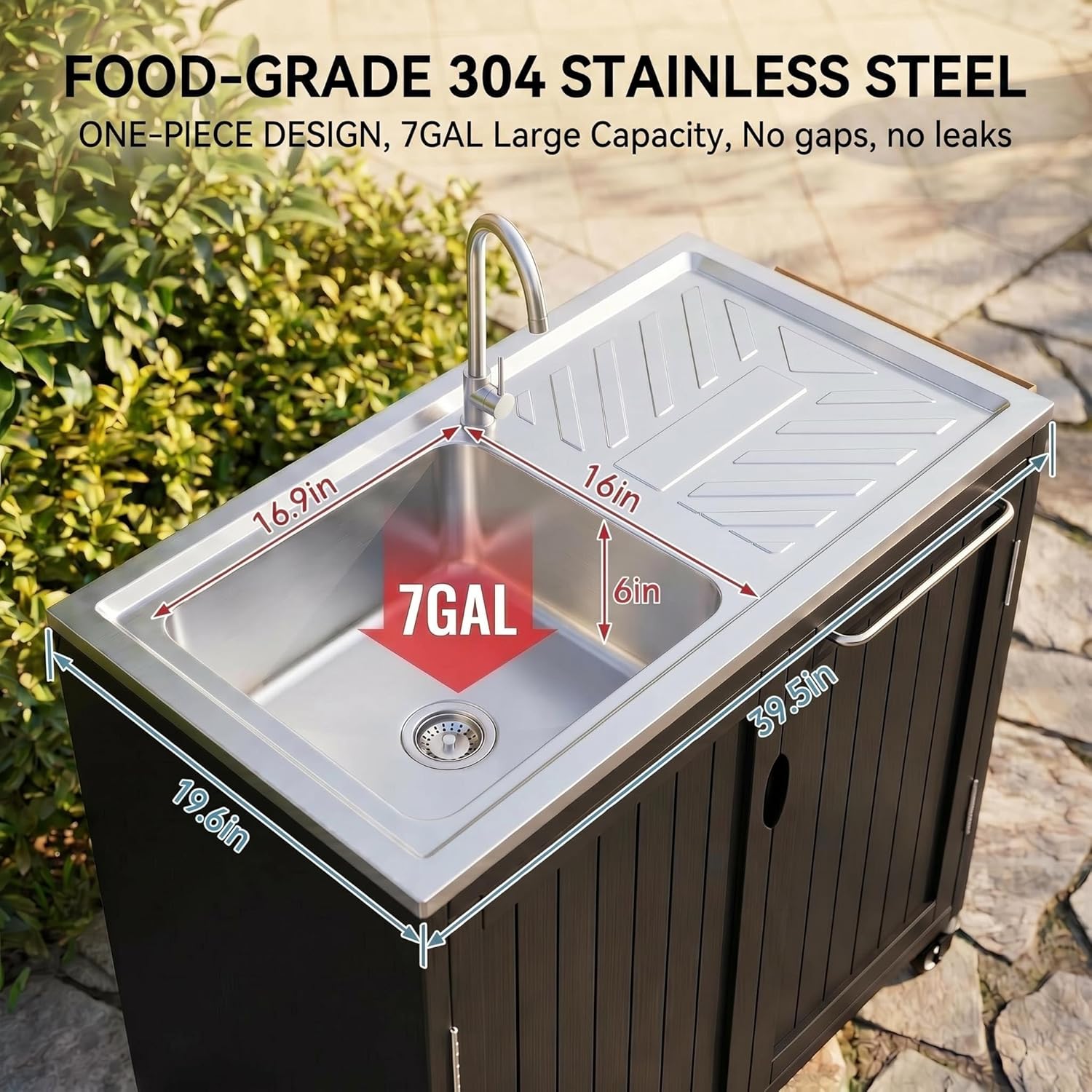 Outdoor Kitchen Island with 30 - Kitchen Gadgets Organizer avis et prix