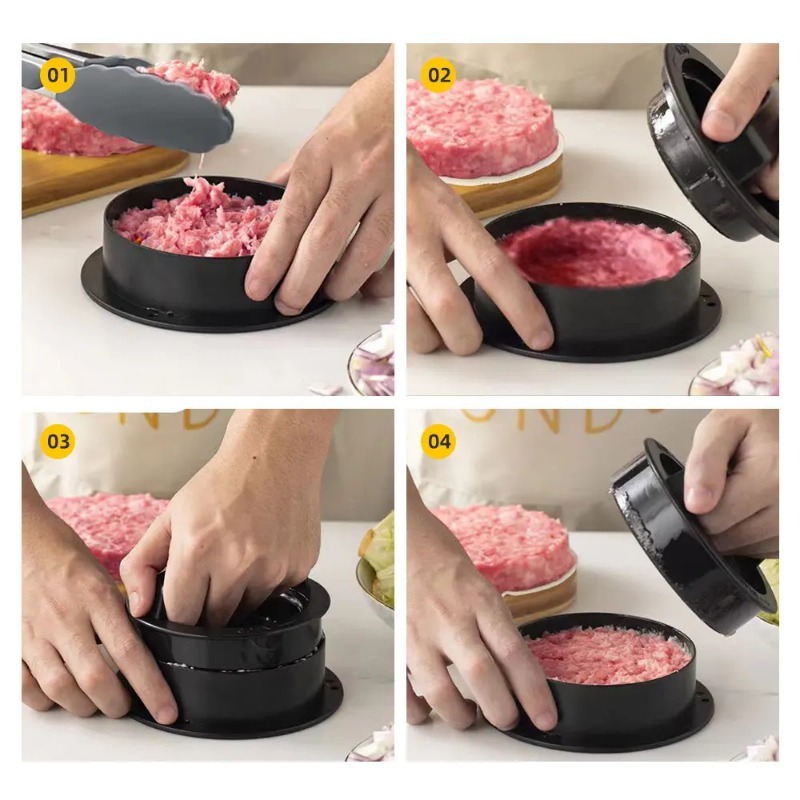 Round Hamburger Burger Press B - Kitchen Helper Gadgets avis et prix