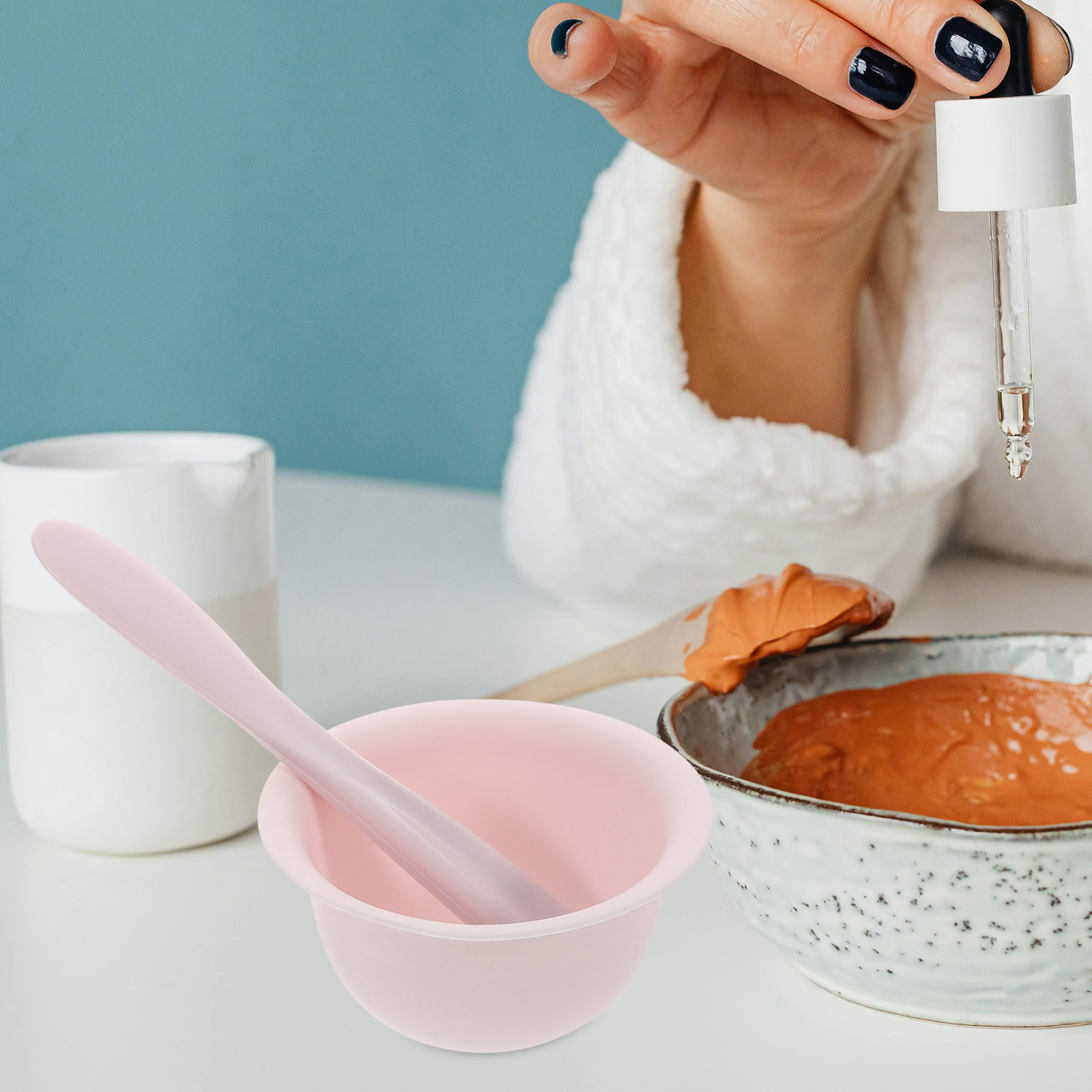 1Set Silicone Facial Mask Bowl - Silicone Spatula Set avis et prix