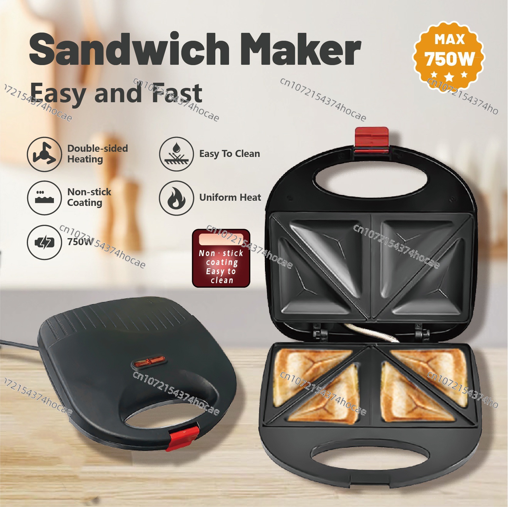 110V Sandwich Breakfast  Barbe - Breakfast Sandwich Maker avis et prix