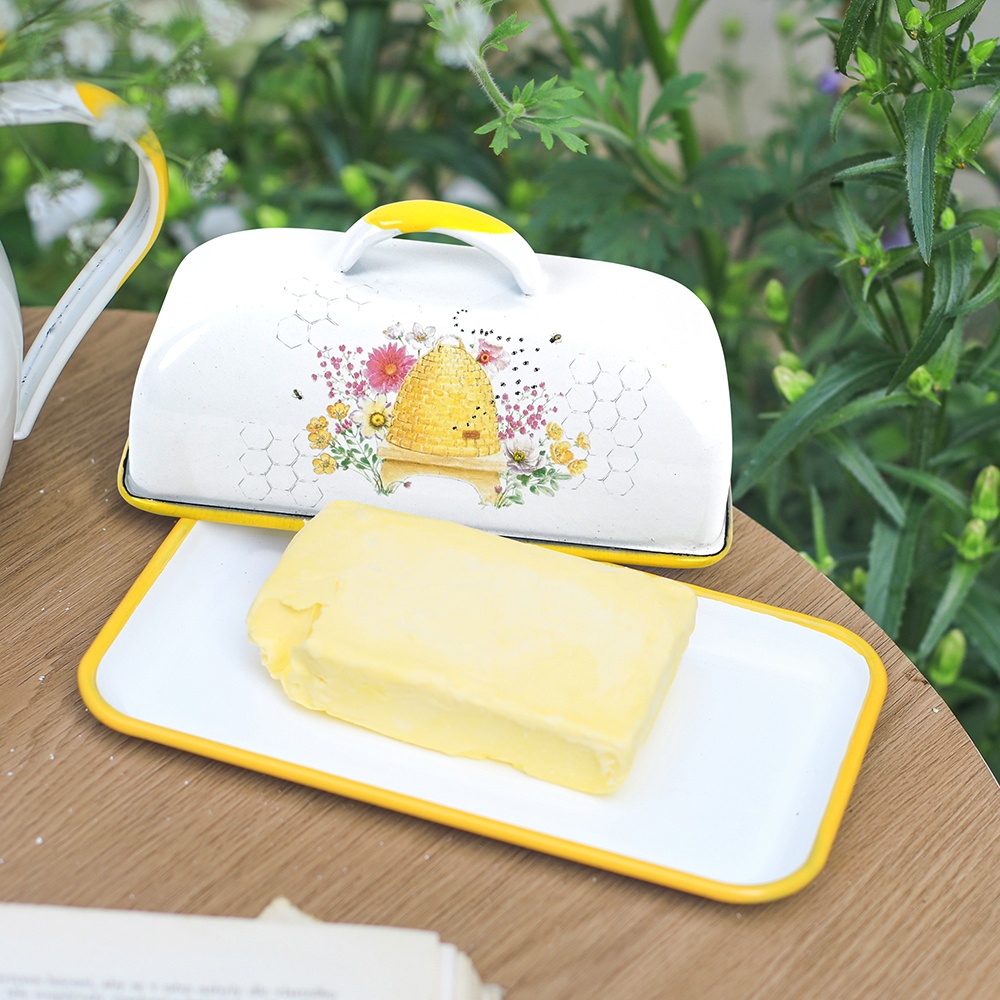 Menschy Enamel Butter Dish Che - Kitchen Gadgets Organizer avis et prix
