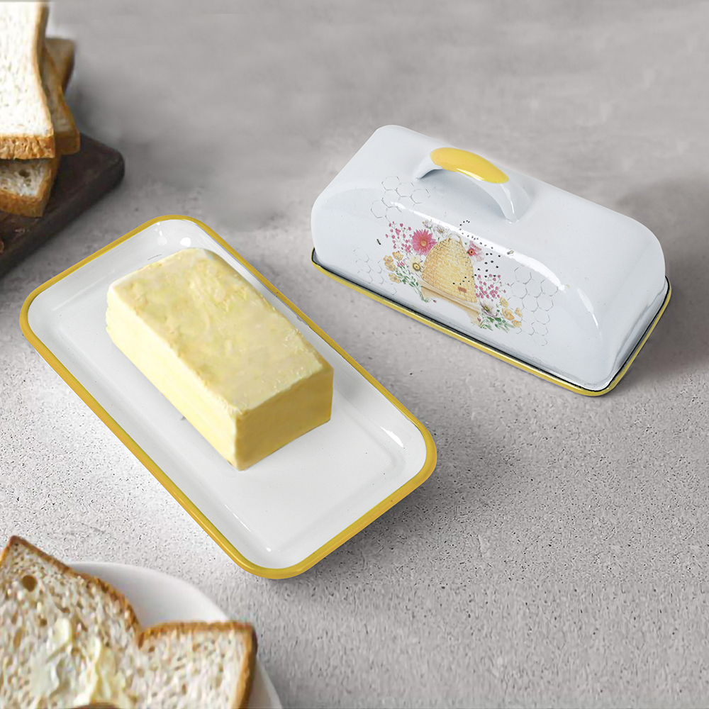 Menschy Enamel Butter Dish Che - Kitchen Gadgets Organizer avis et prix