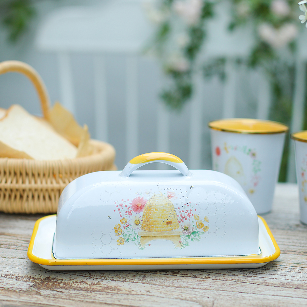 Menschy Enamel Butter Dish Che - Kitchen Gadgets Organizer avis et prix