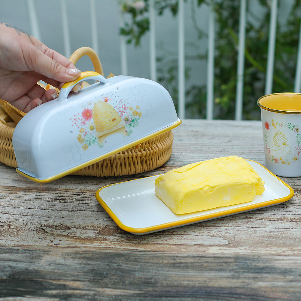 Menschy Enamel Butter Dish Che - Kitchen Gadgets Organizer avis et prix